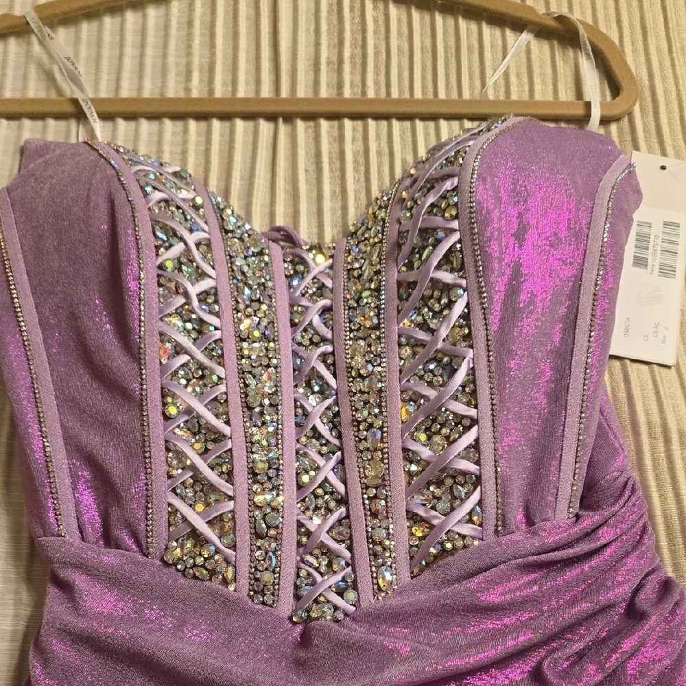 Jovani Luxury Strapless Lilac Gown Size 2 Prom, Wedding, Formal